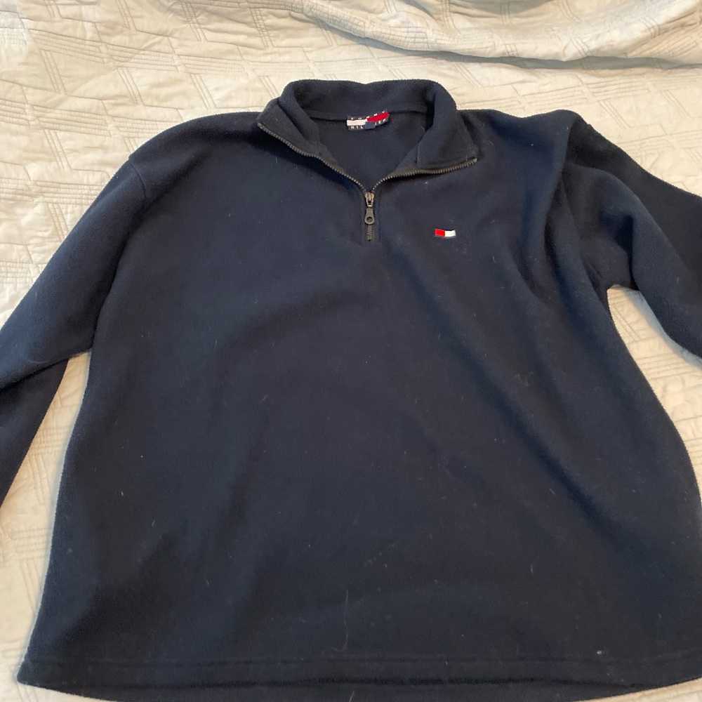 Tommy Hilfiger Men's Navy Half-Zip Pullover Sweater